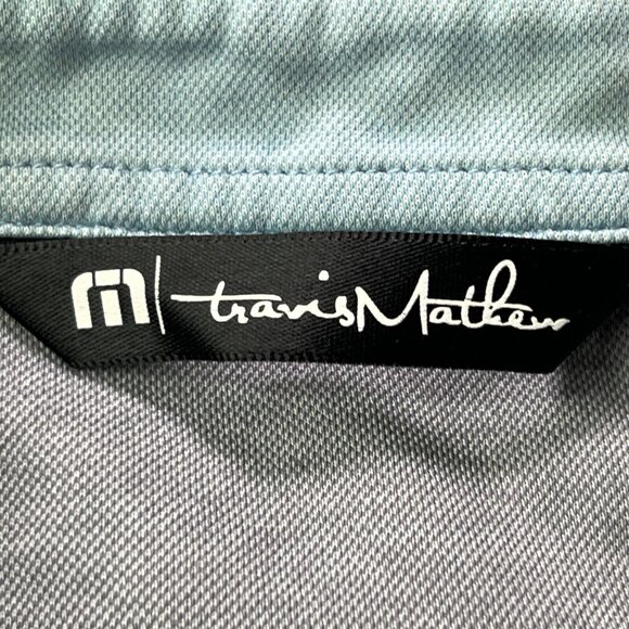 Travis Mathews Golf Polo Mens Large Gray Pullover Pima Cotton Blend - Picture 3 of 9